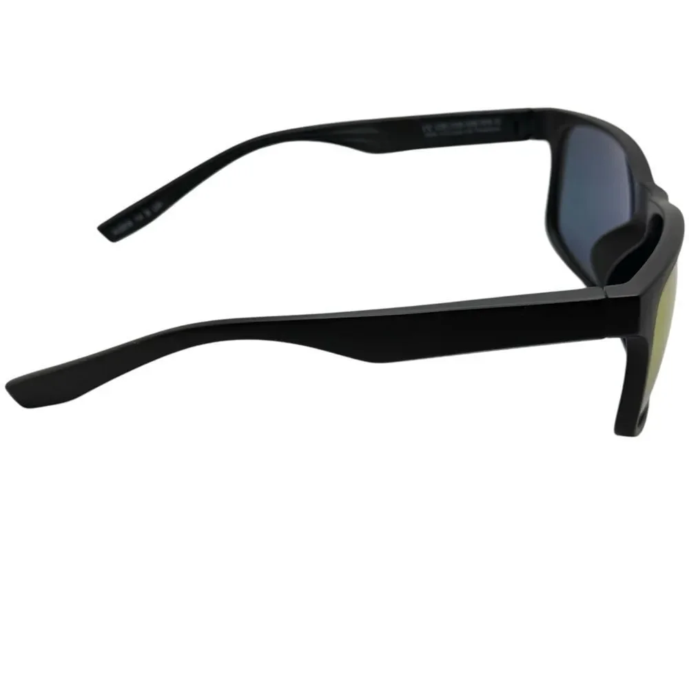 Black Polarized Sunglasses with Mirrored Iridium Lenses